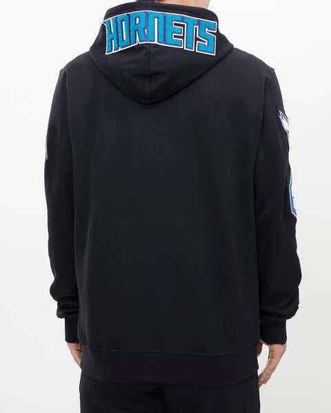 NBA CHARLOTTE HORNETS CLASSIC CHENILLE MEN'S FULL ZIP PULLOVER HOODIE