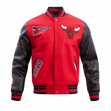 CHICAGO BULLS RETRO CLASSIC RIB WOOL VARSITY JACKET