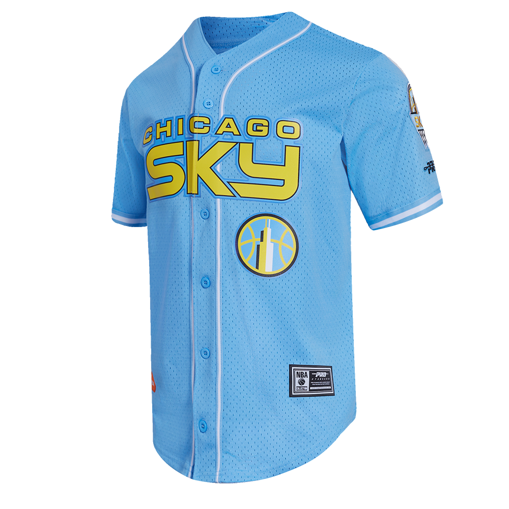 Chicago Sky Men's Button Down Mesh Top Mesh