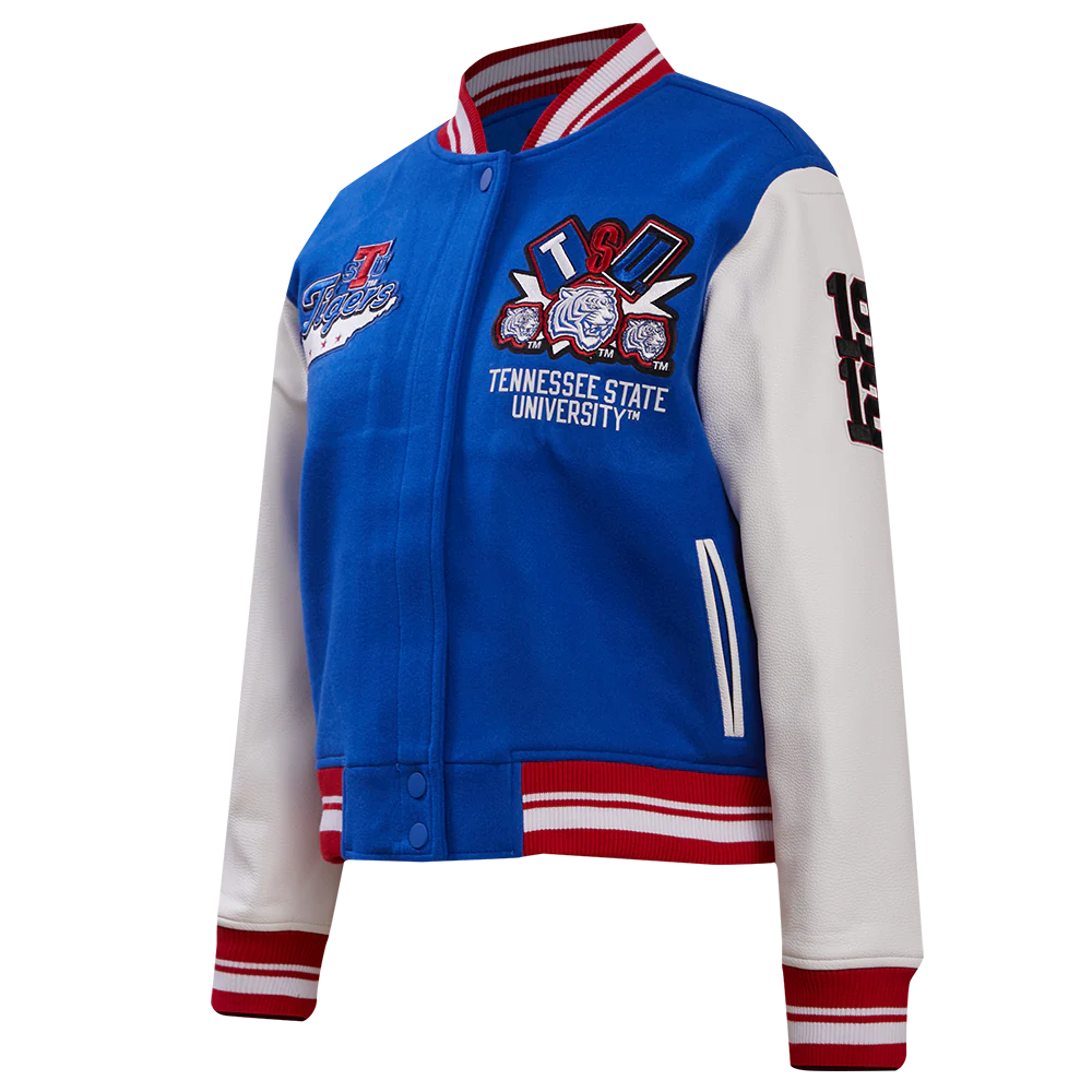 TENNESSEE STATE UNIVERSITY HOMECOMING RIB WOOL VARSITY JACKET