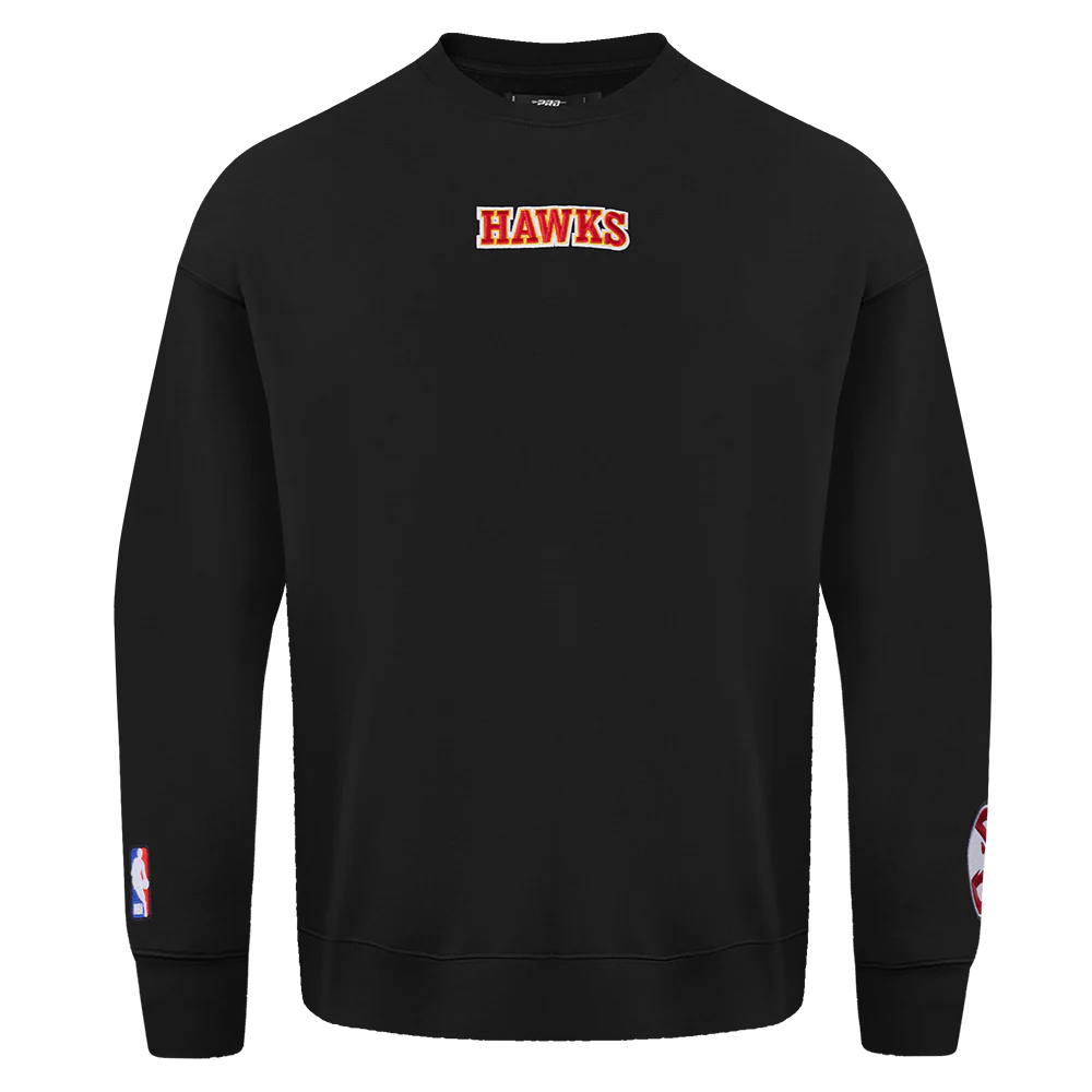 NBA ATLANTA HAWKS WINGSPAN MEN'S DROP SHOULDER FLEECE CREWNECK