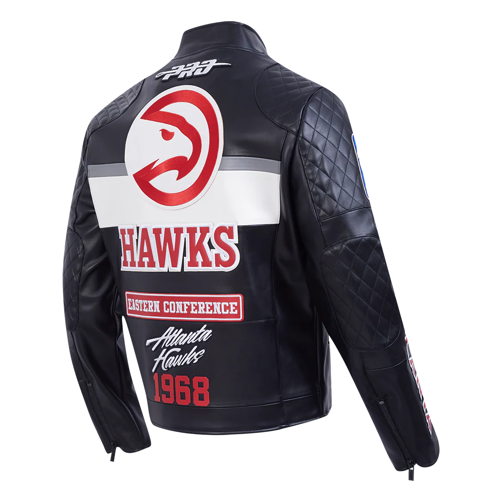 NBA ATLANTA HAWKS MEN'S MOTO JACKET