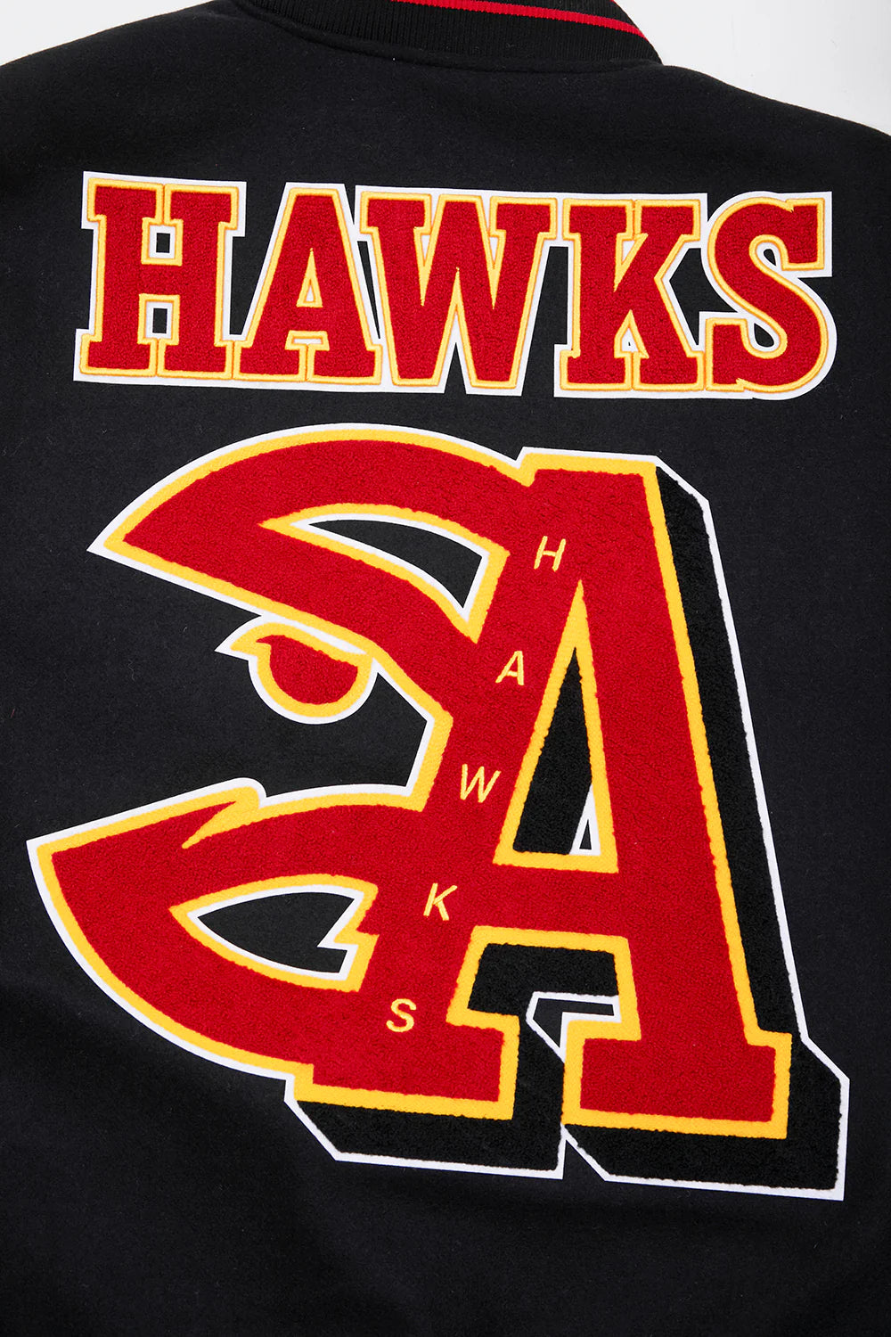 NBA ATLANTA HAWKS MASHUP MEN'S RIB WOOL VARSITY JACKET