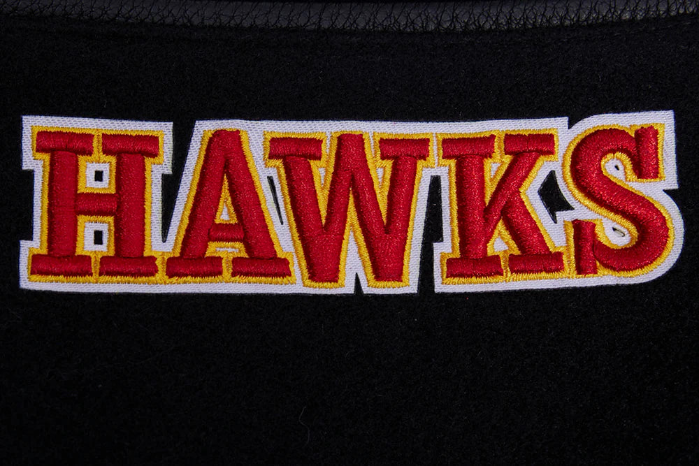 NBA ATLANTA HAWKS RETRO CLASSIC MEN'S RIB WOOL VARSITY JACKET