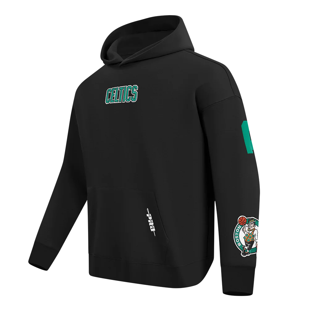 NBA BOSTON CELTICS WINGSPAN MEN'S DROP SHOULDER FLEECE PULLOVER HOODIE