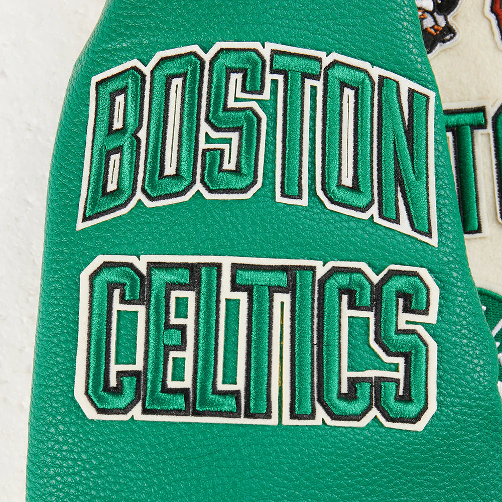 NBA BOSTON CELTICS RETRO CLASSIC BIG BOYS RIB WOOL VARSITY JACKET