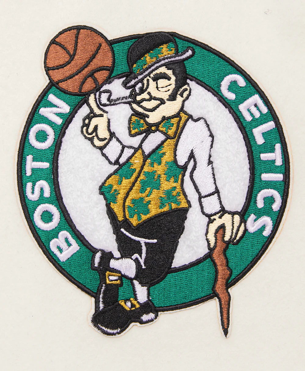 NBA BOSTON CELTICS RETRO CLASSIC WOMEN'S RIB WOOL VARSITY JACKET