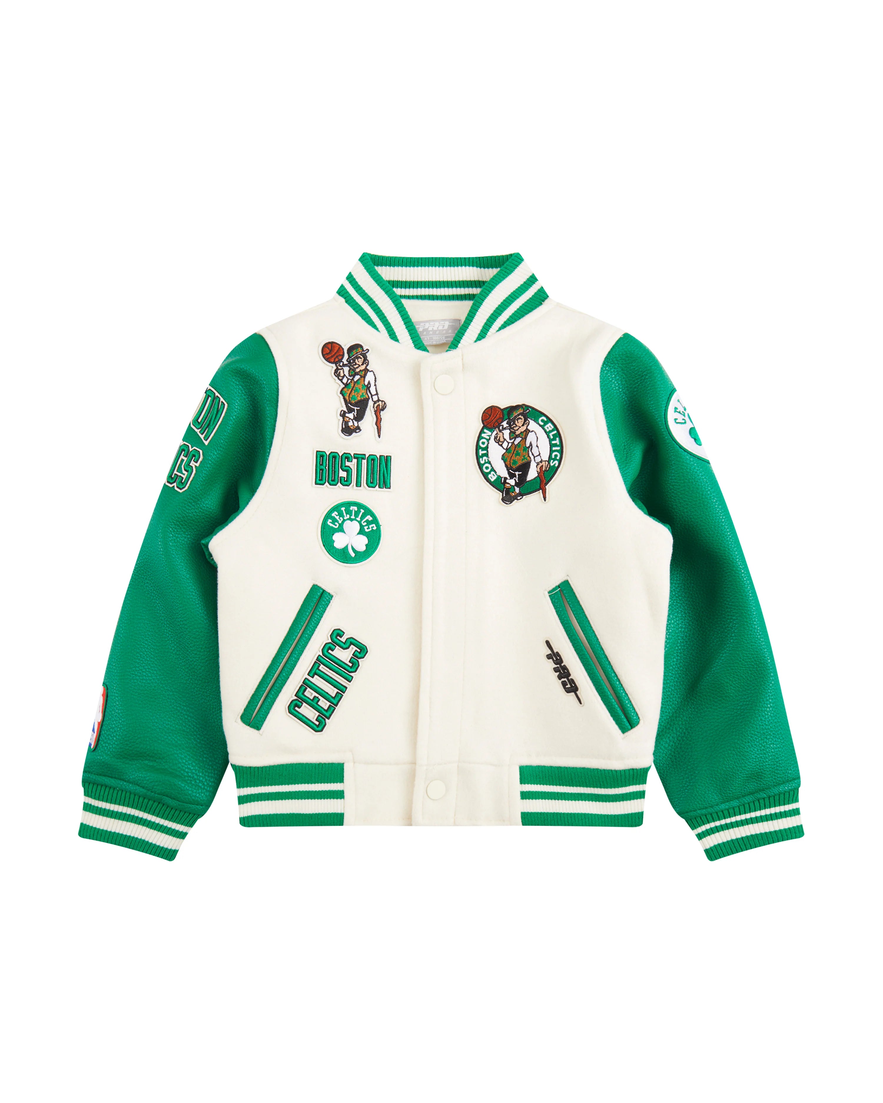 NBA BOSTON CELTICS RETRO CLASSIC TODDLER BOYS RIB WOOL VARSITY JACKET