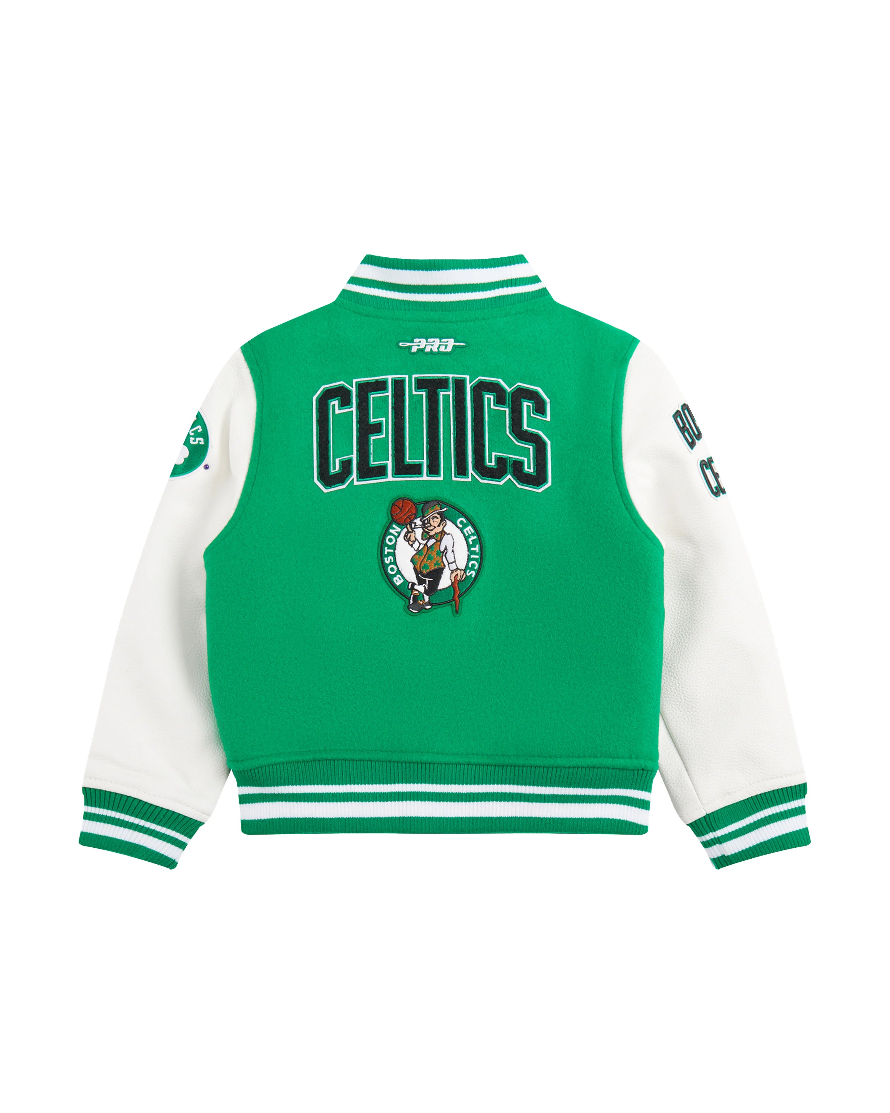 NBA BOSTON CELTICS RETRO CLASSIC TODDLER BOYS RIB WOOL VARSITY JACKET
