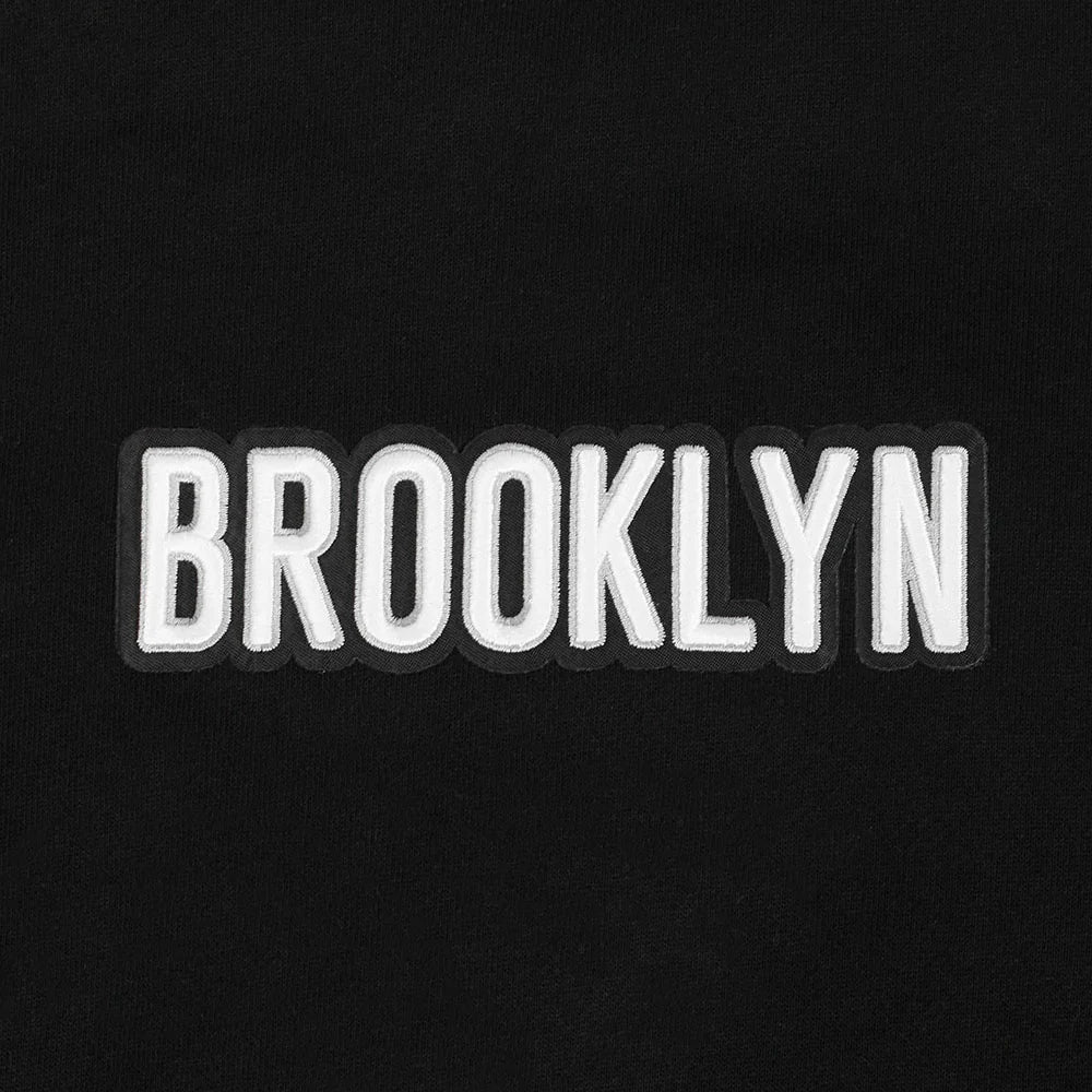 NBA BROOKLYN NETS WINGSPAN MEN'S DROP SHOULDER FLEECE CREWNECK