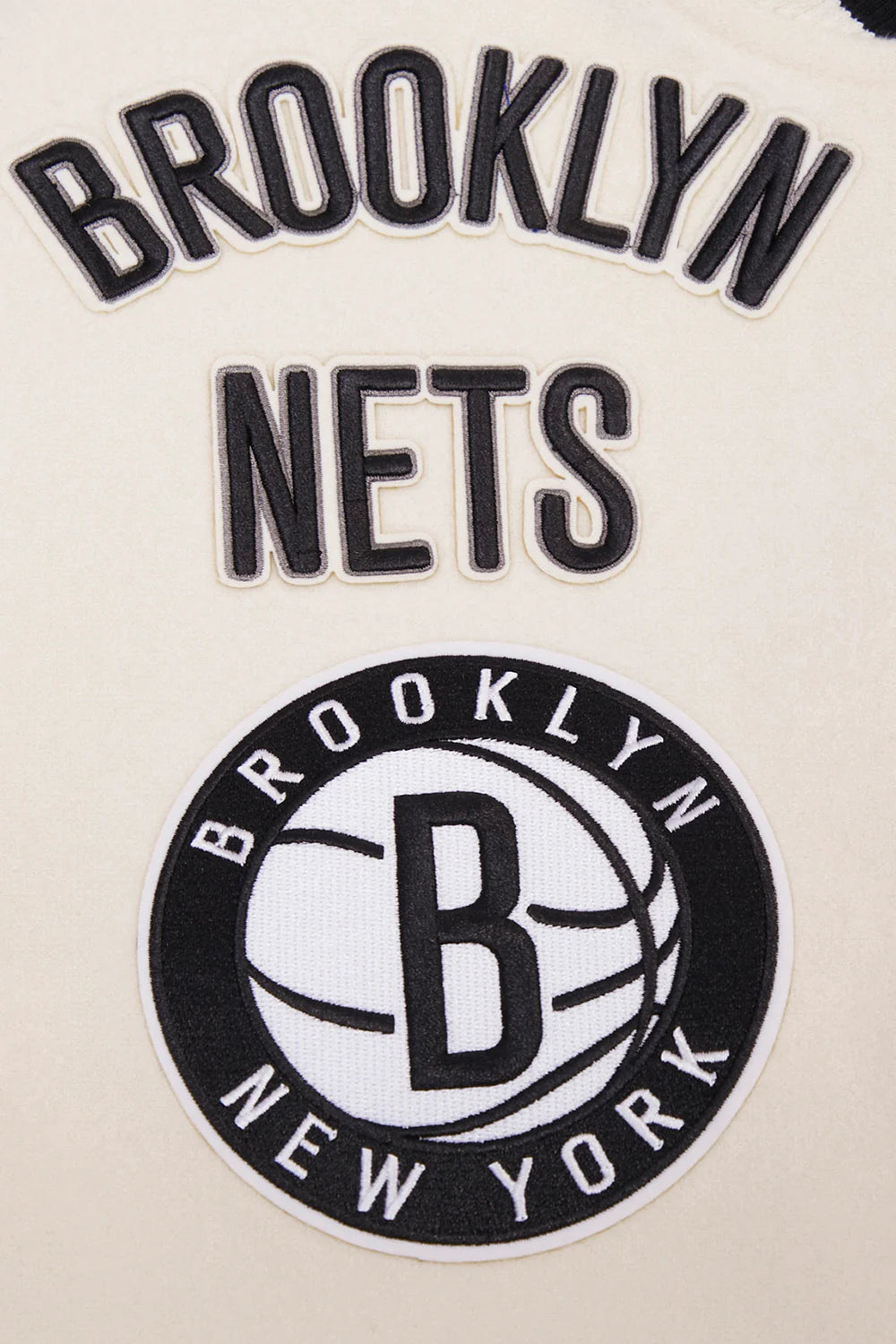 NBA BROOKLYN NETS RETRO CLASSIC MEN'S RIB WOOL VARSITY JACKET