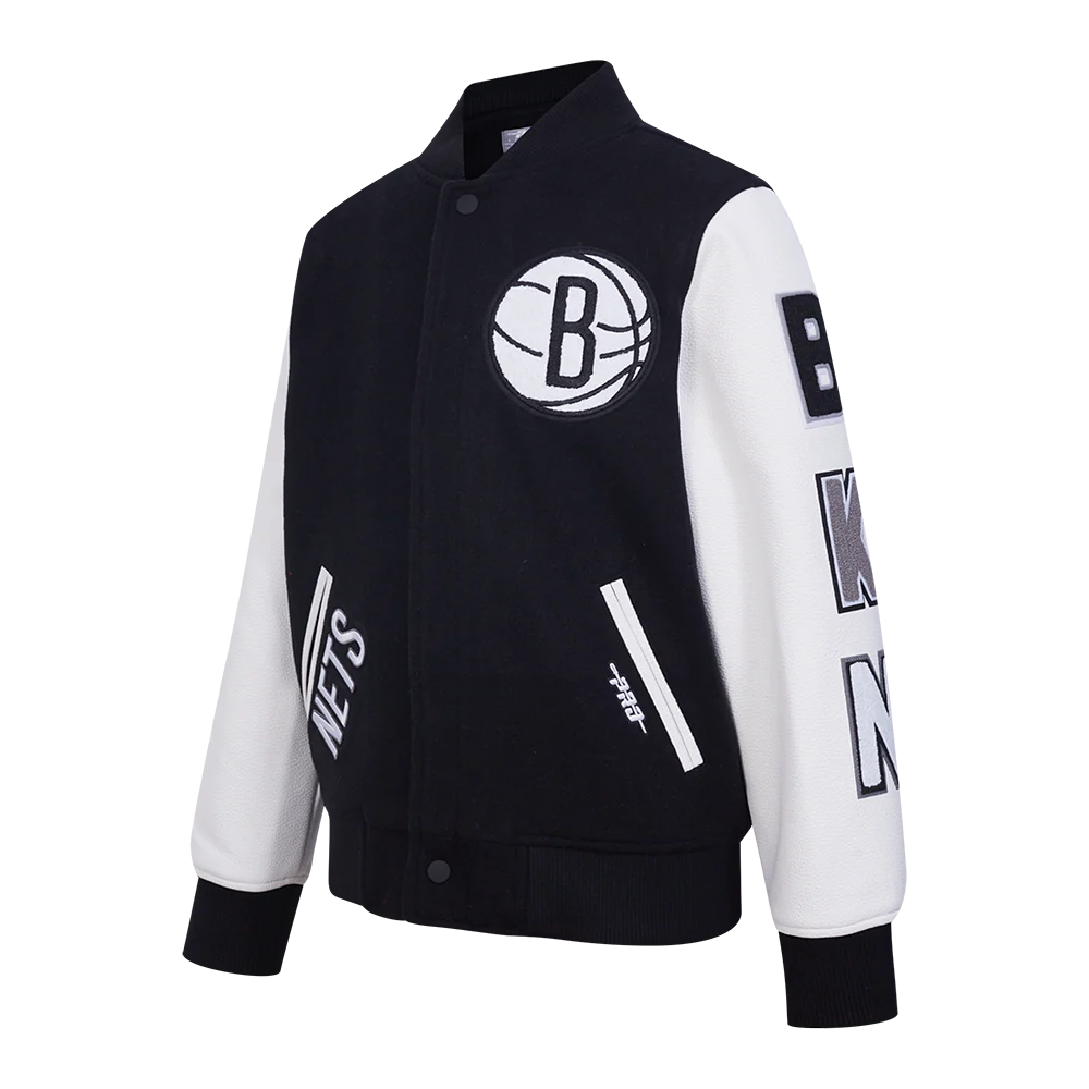 NBA BROOKLYN NETS CLASSIC BIG BOYS WOOL VARSITY JACKET