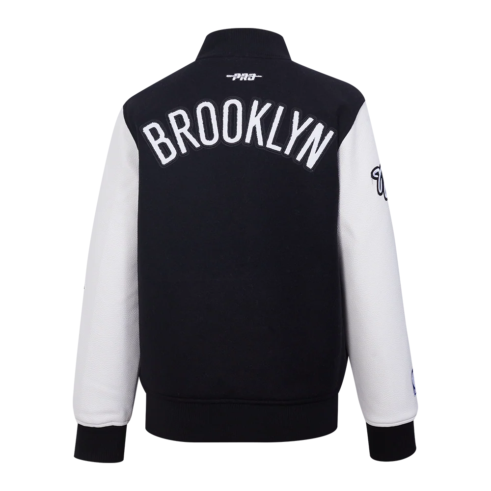 NBA BROOKLYN NETS CLASSIC BIG BOYS WOOL VARSITY JACKET