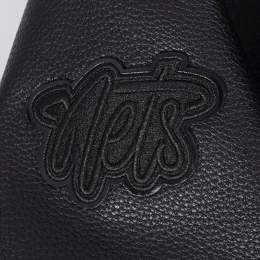 NBA BROOKLYN NETS TRIPLE BLACK BIG BOYS WOOL VARSITY JACKET