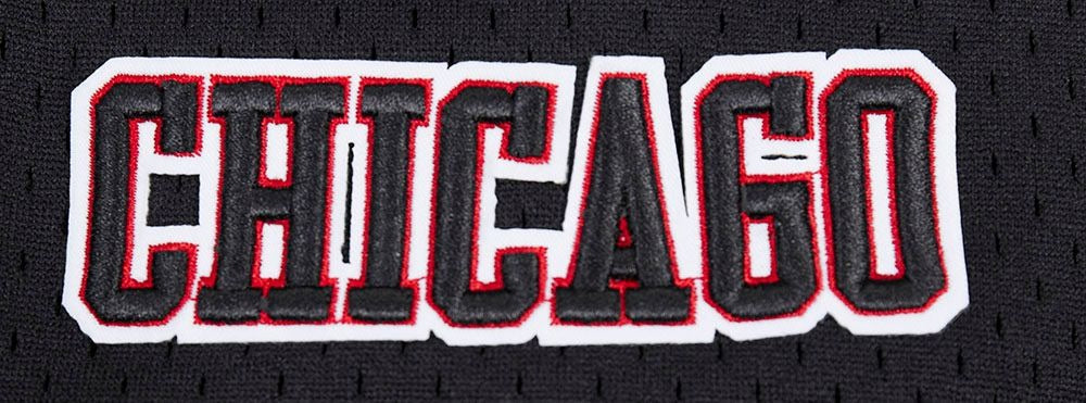 CHICAGO BULLS MEN'S BUTTON DOWN MESH TOP SCRIPT TAIL