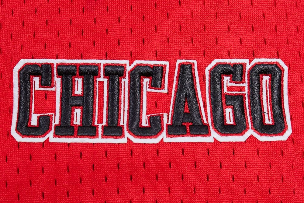 CHICAGO BULLS MEN'S BUTTON DOWN MESH TOP SCRIPT TAIL