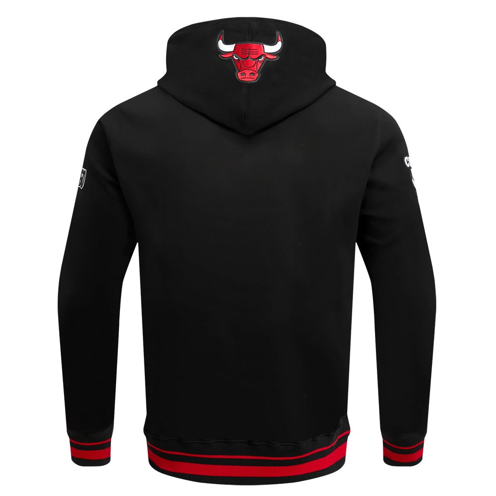 CHICAGO BULLS MEN'S PULL OVER HOODIE SCRIPT TAIL