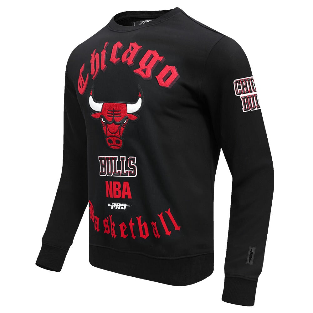 CHICAGO BULLS MEN'S CREWNECK SWEATSHIRT OLD ENGLISH