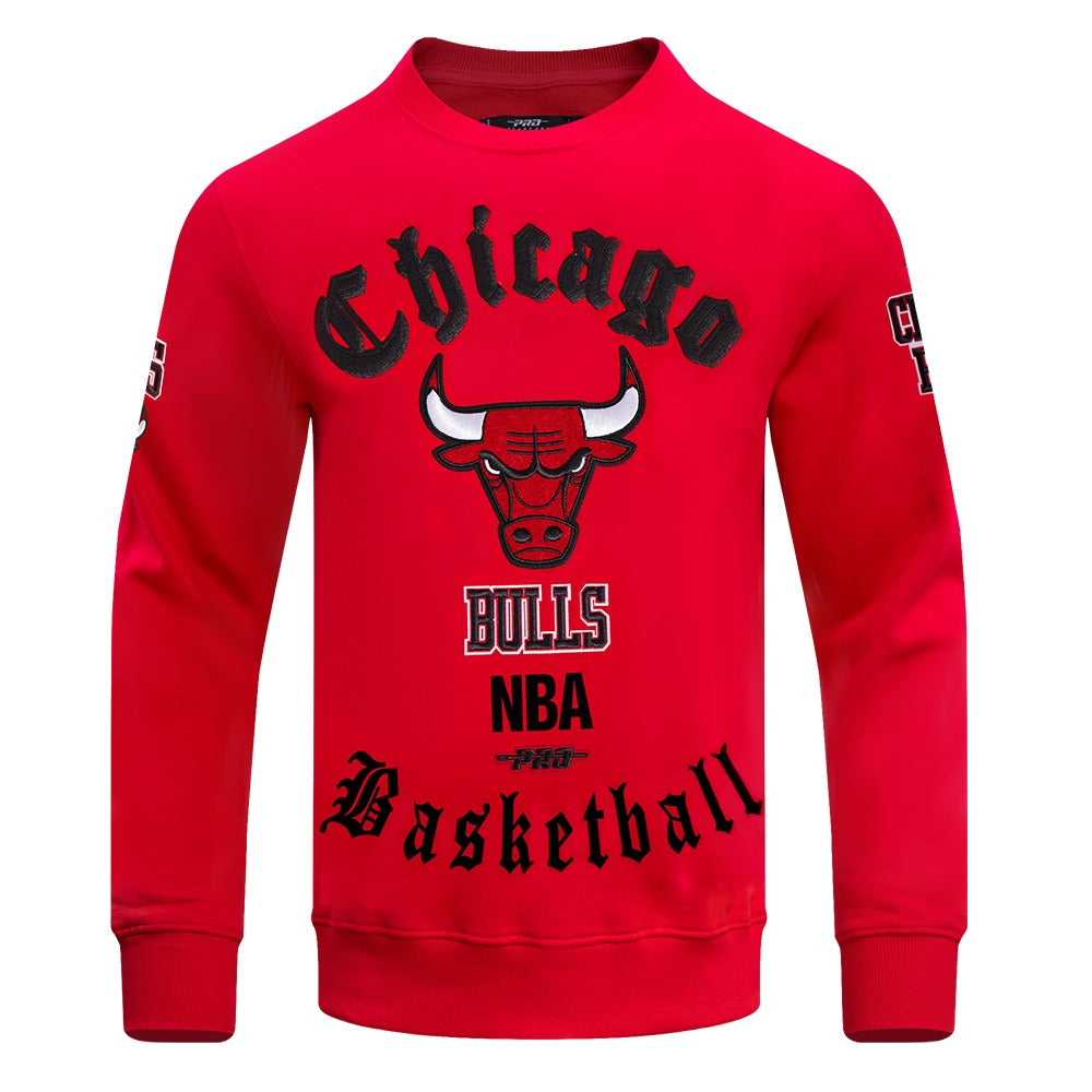 CHICAGO BULLS MEN'S CREWNECK SWEATSHIRT OLD ENGLISH