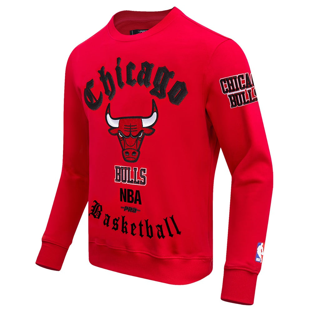 CHICAGO BULLS MEN'S CREWNECK SWEATSHIRT OLD ENGLISH