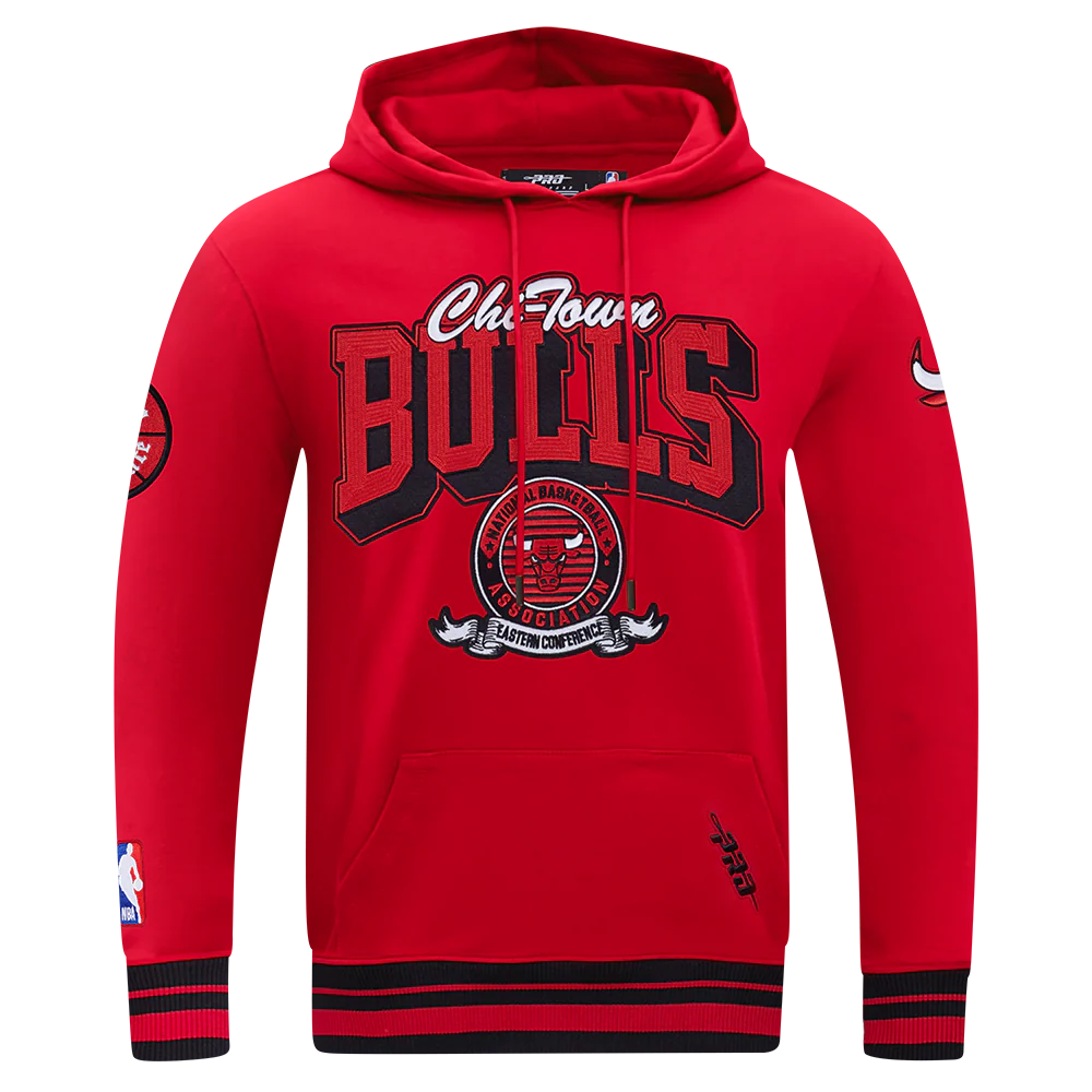 NBA CHICAGO BULLS TEAM BADGE MEN'S RIB FLC PO HOODIE