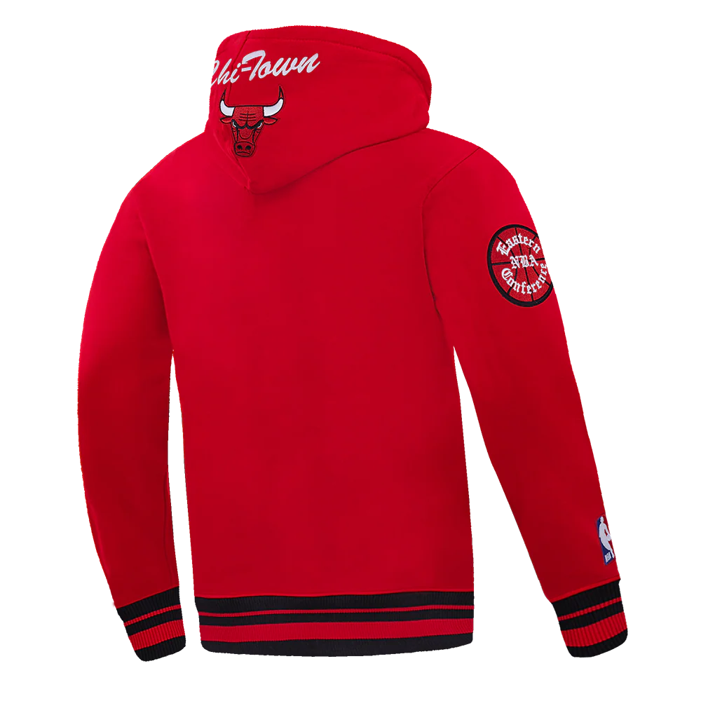 NBA CHICAGO BULLS TEAM BADGE MEN'S RIB FLC PO HOODIE