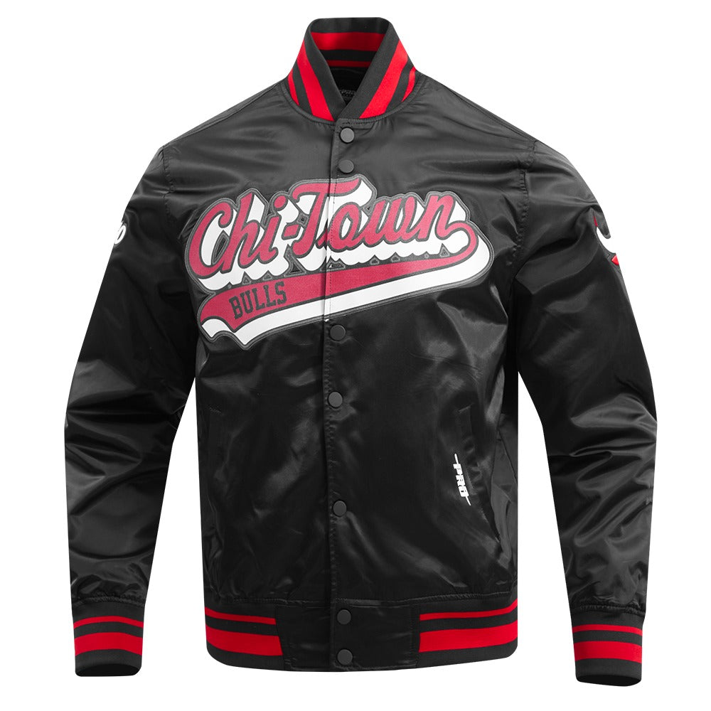 CHICAGO BULLS SCRIPT TAIL SATIN JACKET