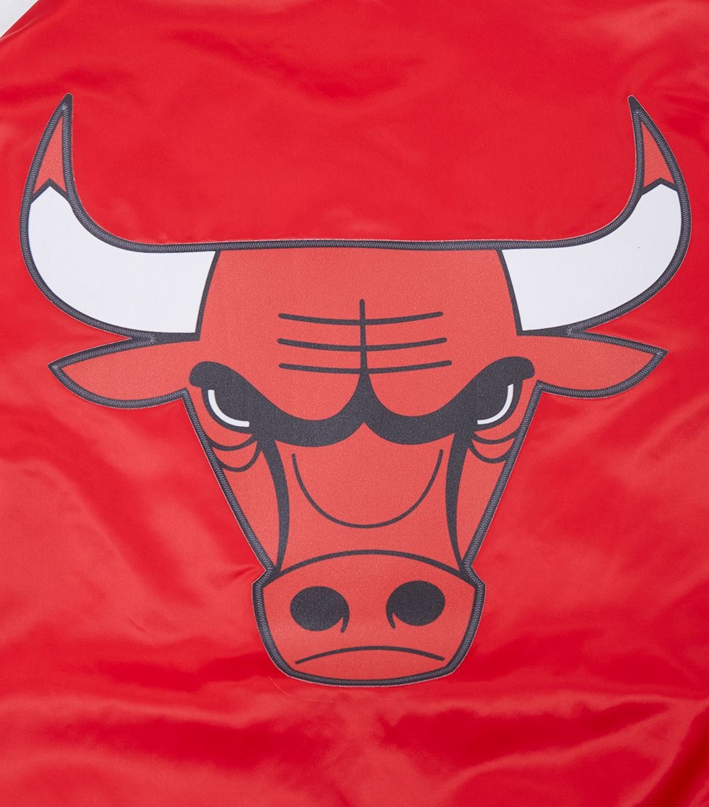 CHICAGO BULLS SCRIPT TAIL SATIN JACKET