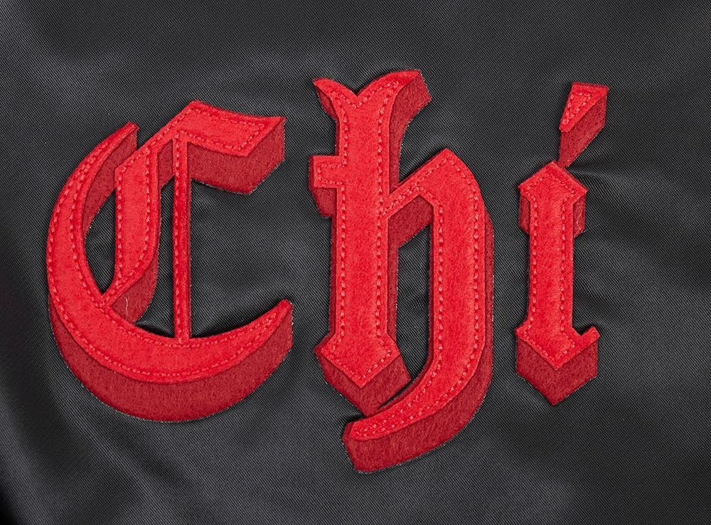 Chicago Bulls Men's Satin Jacket Old English