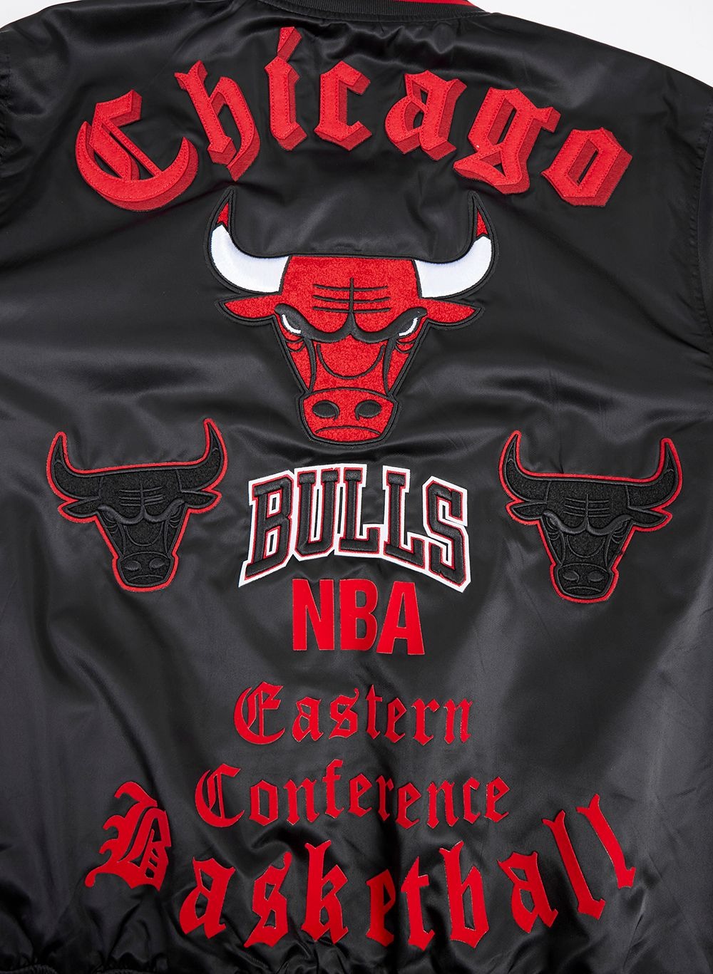Chicago Bulls Men's Satin Jacket Old English