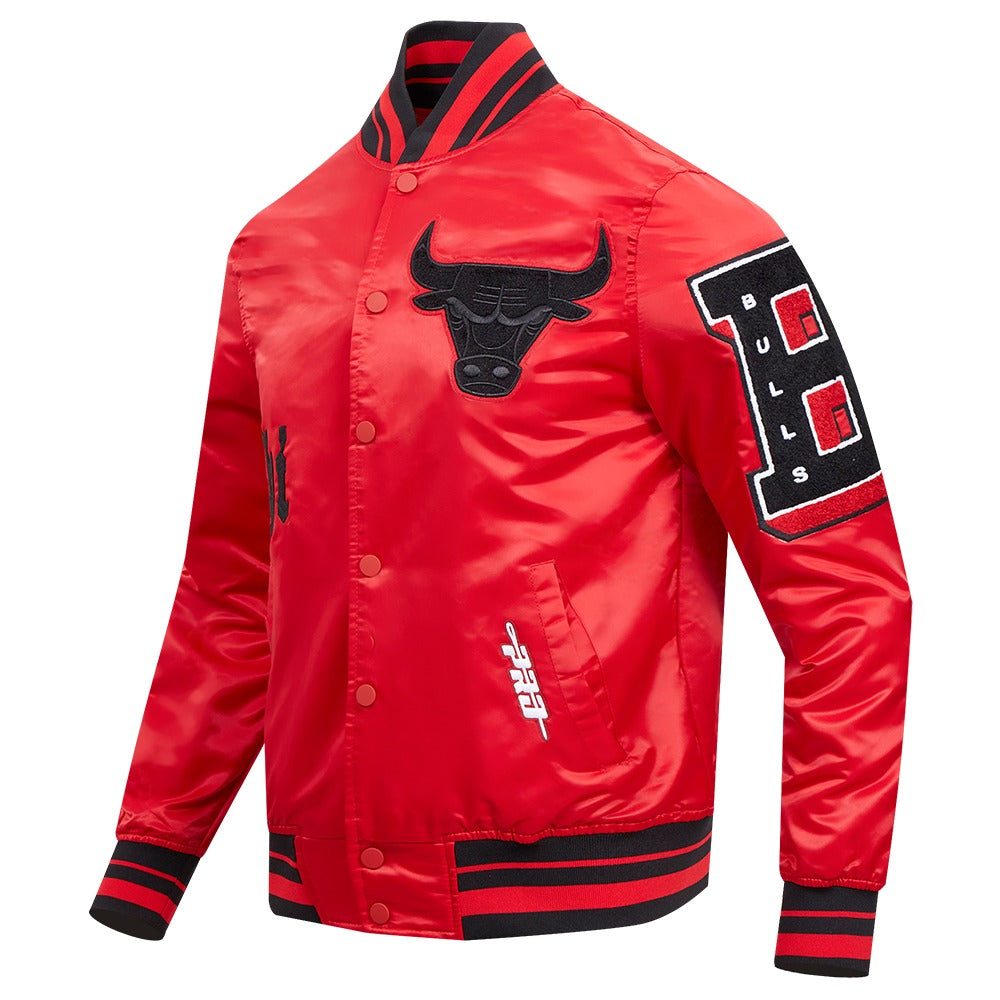 Chicago Bulls Men's Satin Jacket Old English