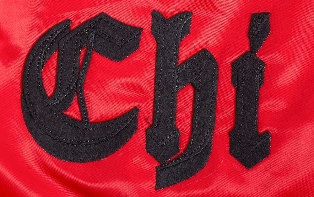 Chicago Bulls Men's Satin Jacket Old English