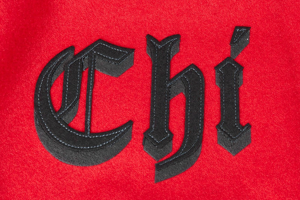 CHICAGO BULLS MEN'S VARSITY JACKET OLD ENGLISH