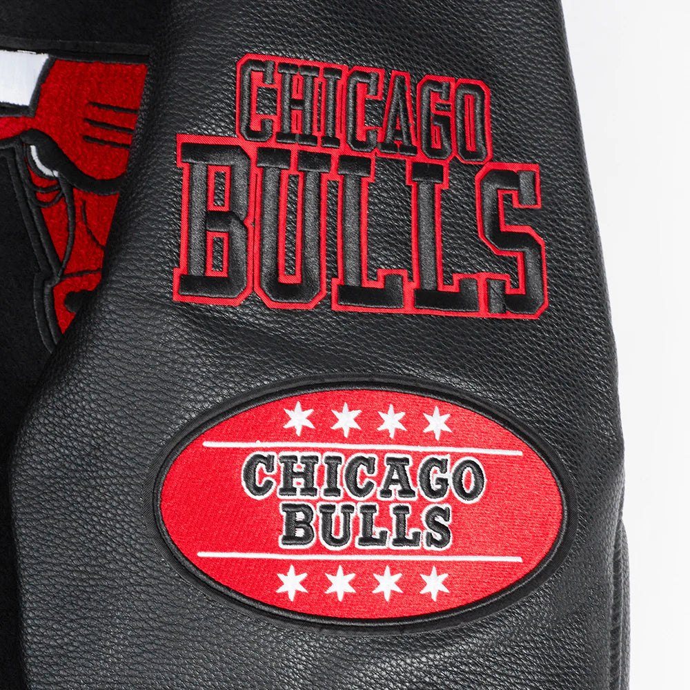NBA CHICAGO BULLS AREA CODE MEN'S RIB WOOL VARSITY JACKET