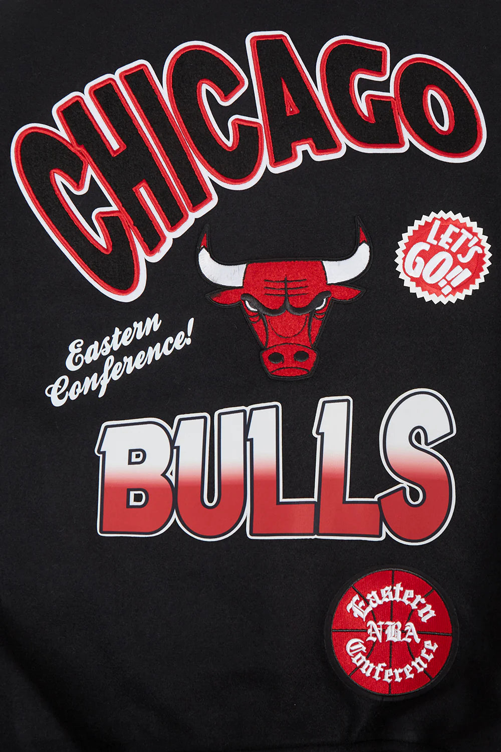 NBA CHICAGO BULLS TURN IT UP MEN'S RIB WOOL VARSITY JACKET