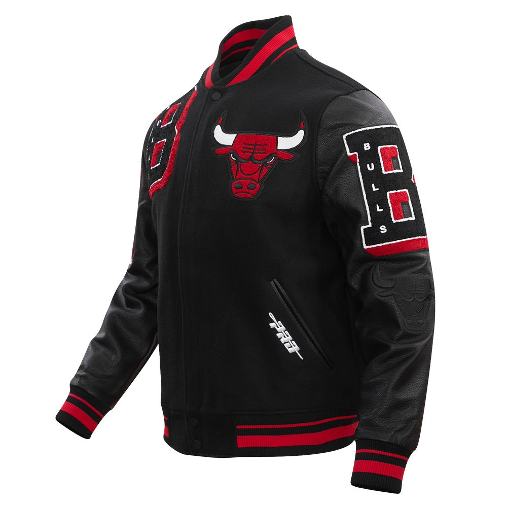 CHICAGO BULLS MASH UP WOOL VARSITY JACKET