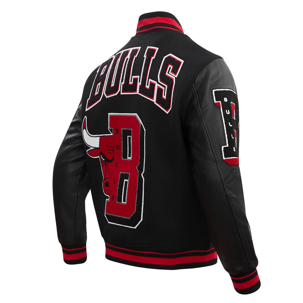 CHICAGO BULLS MASH UP WOOL VARSITY JACKET