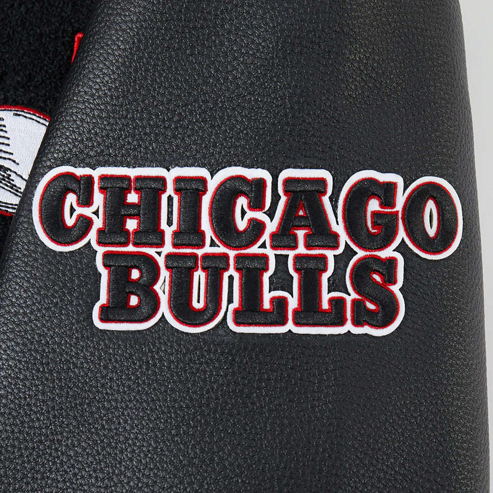 NBA CHICAGO BULLS TEAM PENNANTS MEN'S RIB WOOL VARSITY JACKET