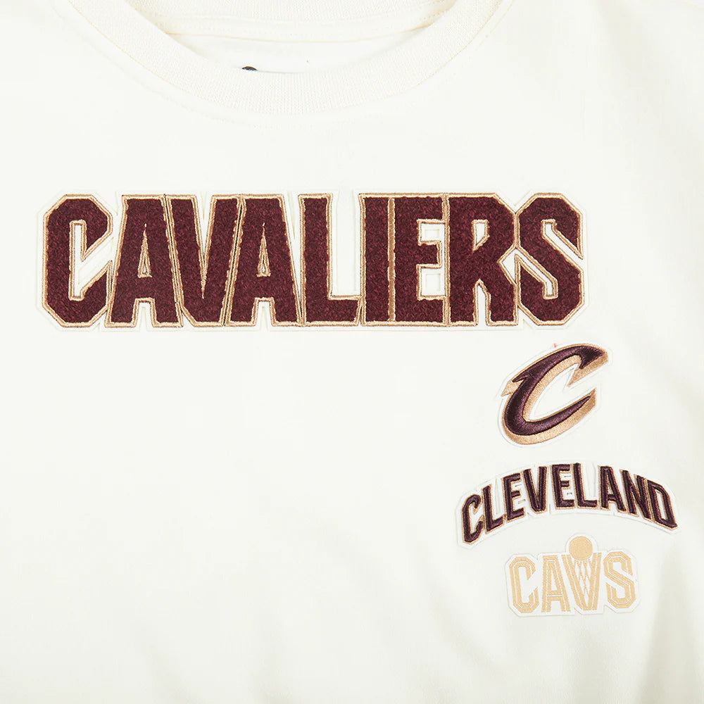 NBA CLEVELAND CAVALIERS RETRO CLASSIC BIG GIRLS RIB FLEECE CREWNECK