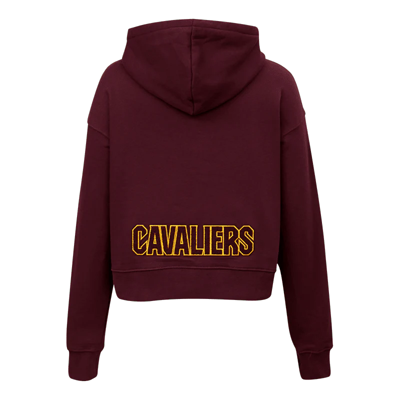 NBA CLEVELAND CAVALIERS CLASSIC WOMEN'S CROPPED PULLOVER HOODIE