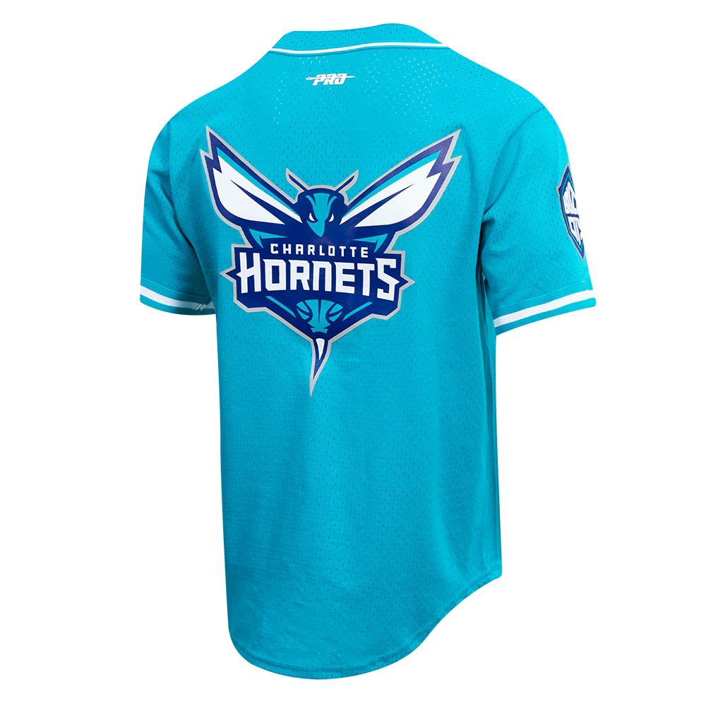 NBA CHARLOTTE HORNETS LAMELO BALL #1 MEN'S MESH BUTTON DOWN SHIRT