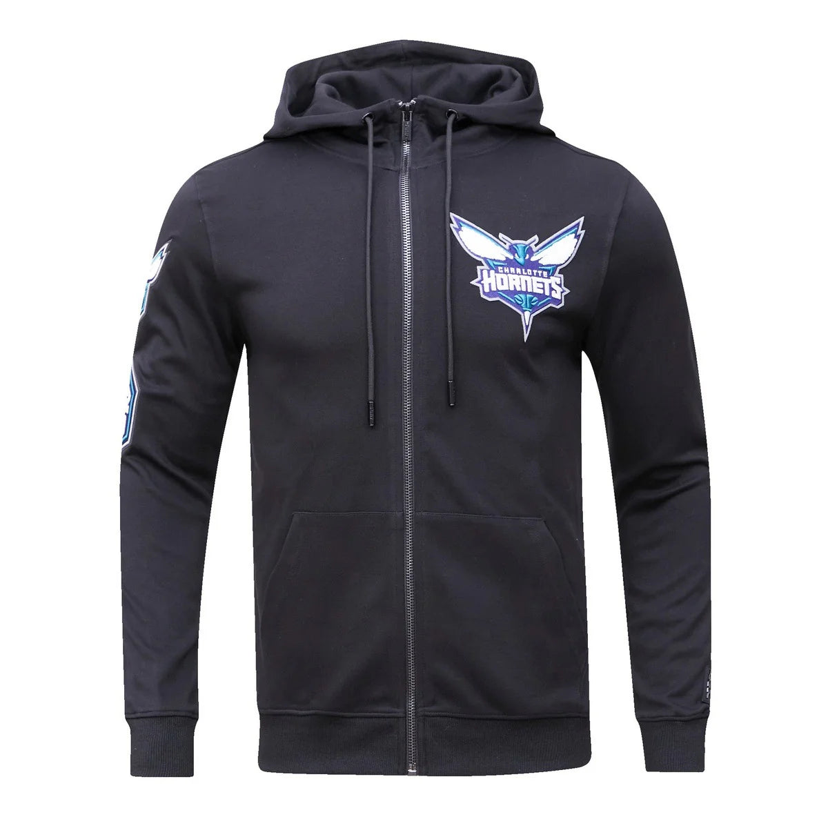 NBA CHARLOTTE HORNETS CLASSIC CHENILLE MEN'S FULL ZIP PULLOVER HOODIE