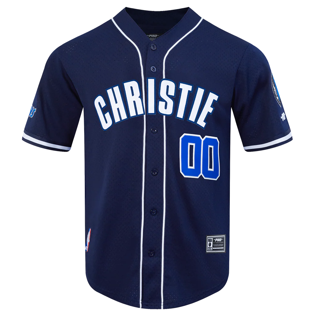 NBA DALLAS MAVERICKS MAX CHRISTIE #00 CLASSIC MESH PNN MEN'S MESH BUTTON DOWN SHIRT