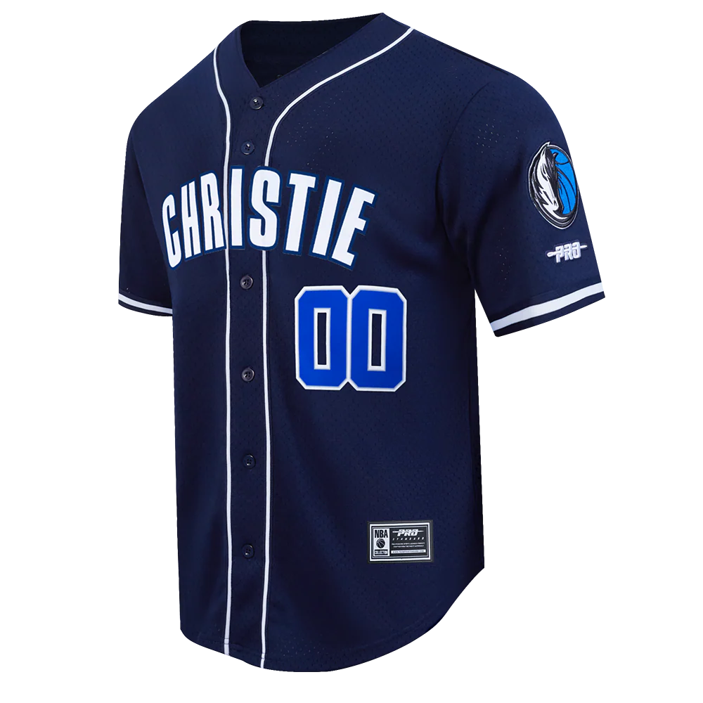 NBA DALLAS MAVERICKS MAX CHRISTIE #00 CLASSIC MESH PNN MEN'S MESH BUTTON DOWN SHIRT