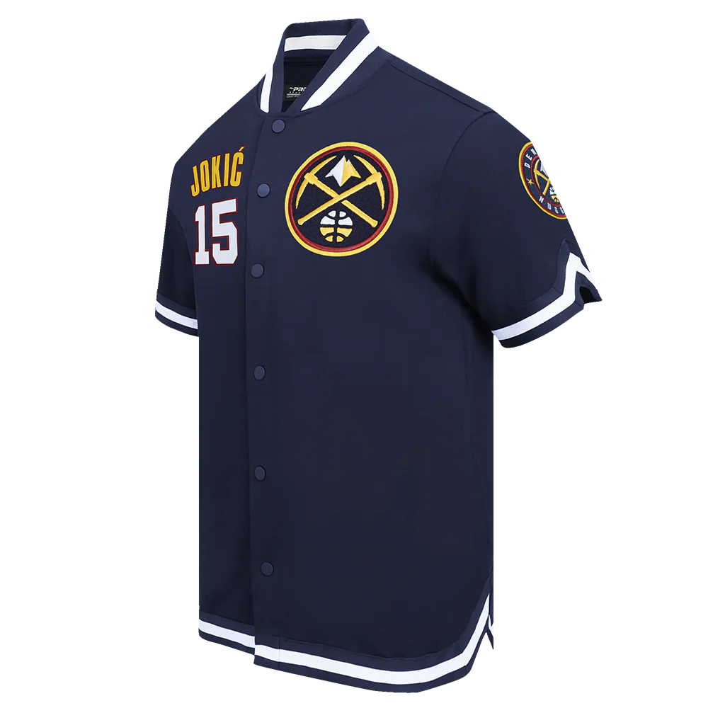 NBA DENVER NUGGETS NIKOLA JOKIC #15 CLASSIC MEN'S PRO SS DOUBLE KNIT JACKET