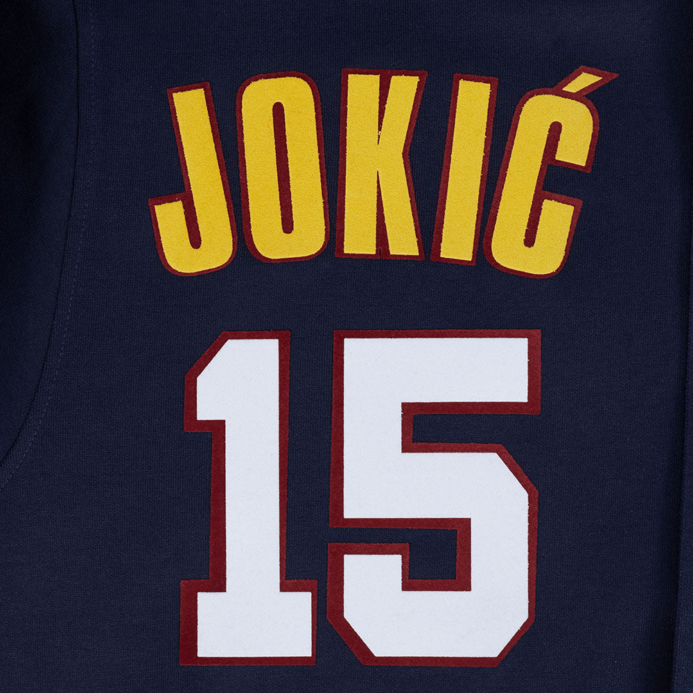 NBA DENVER NUGGETS NIKOLA JOKIC #15 CLASSIC MEN'S PRO SS DOUBLE KNIT JACKET