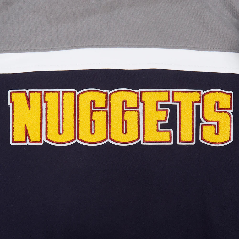 NBA DENVER NUGGETS NIKOLA JOKIC #15 CLASSIC MEN'S FLEECE COLORBLOCK PULLOVER HOODIE