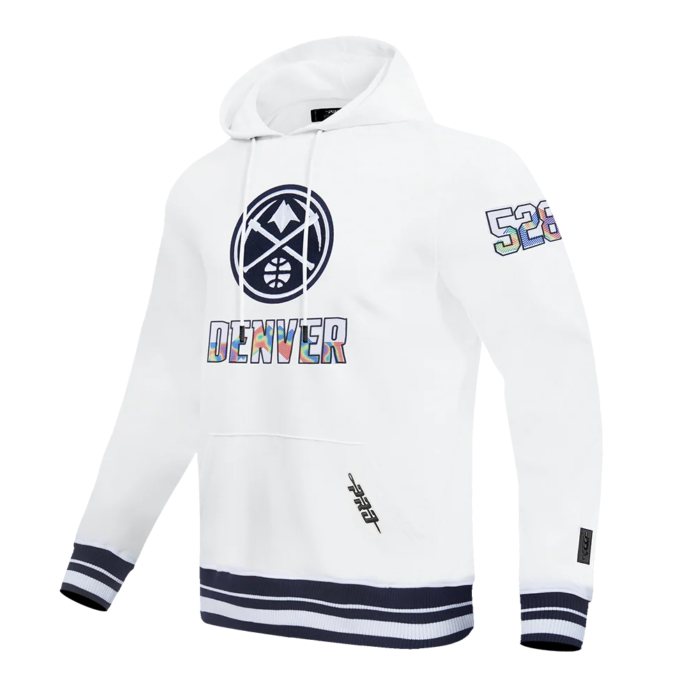 NBA DENVER NUGGETS CITY EDITION 24-25 MEN'S RIB FLEECE PULLOVER HOODIE