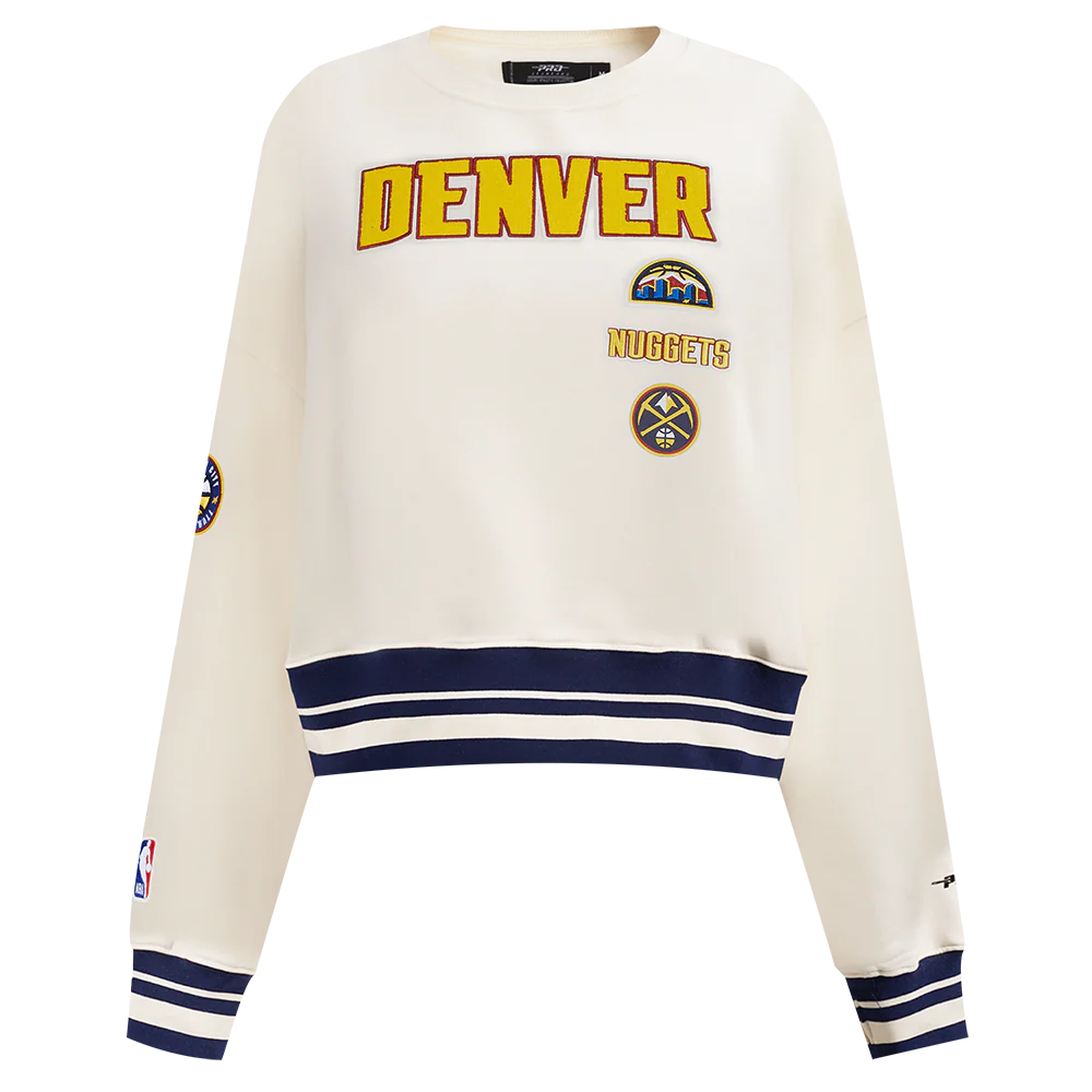 NBA DENVER NUGGETS RETRO CLASSIC WOMEN'S RIB CREWNECK