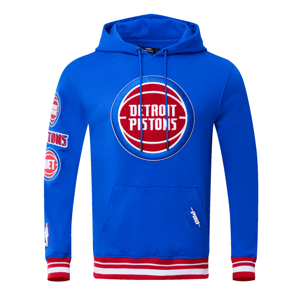 NBA DETROIT PISTONS RETRO CLASSIC MEN'S PULLOVER HOODIE